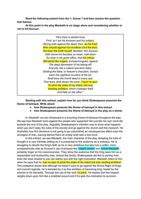 Macbeth Essay Questions And Answers