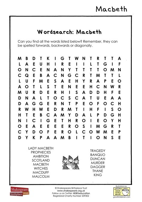 Macbeth Wordsearch