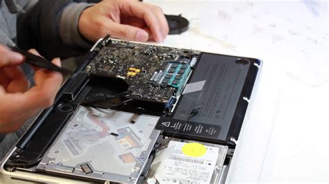 Macbook Pro A1278 disassembly BIOS battery replacement ... - YouTube