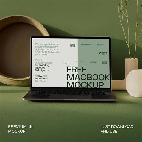 Macbook mockup behance.  Realistic and customizable, perfect for your website d...