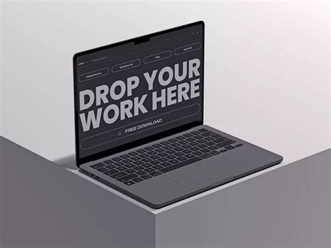 Macbook mockup psd.  For commercial and private works.  Free for both personal and com...
