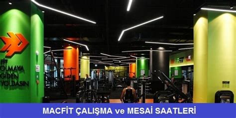 Macfit saatleri.