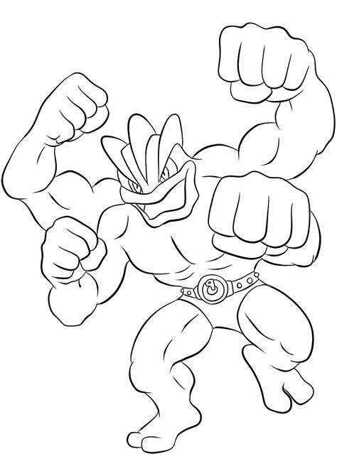 Machamp Coloring Page