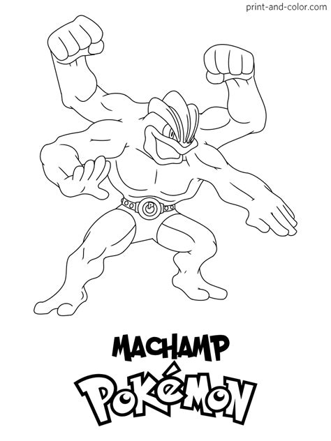 Machamp Coloring Pages