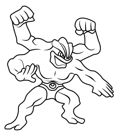 Machamp Pokemon Coloring Pages