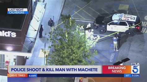 Machete-wielding man shot, killed by police at popular Calabasas restaurant