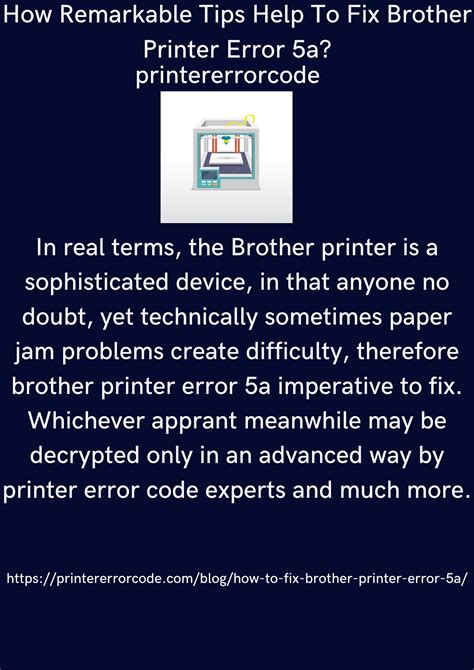 Machine error 5a brother printer.  If the problem persists please contact Brother Customer Ser...