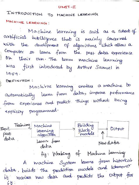 Machine learning notes aktu.  It covers 5 units: 1) Introduction to machin...
