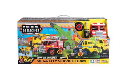 Machine maker construction set 39 pcs.  Each vehic STEM-based play Figurines a...