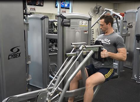 Machine row. Regular Horizontal Row – This machine mimics more of the seated row by targeting the back directly. Low Row – This exercise targets the back similar to the dumbbell row. How To Do It. To set up for this exercise, you will sit on the iso-lateral row machine seat while pressing the lower chest against the pad. 