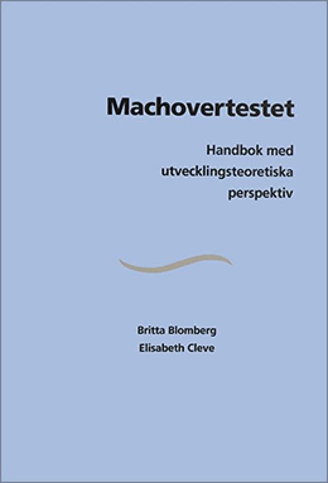 Machovertestet - Klinisk psykologi - Hogrefe.se