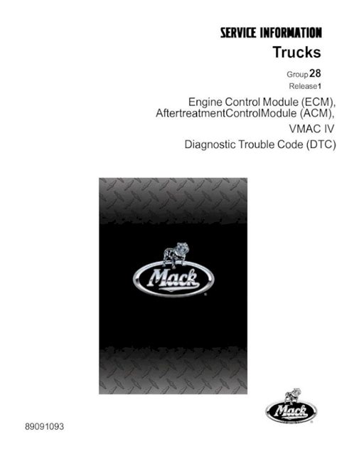 Mack volvo trucks vmack iv fault error code manual. - Vejledning i brugen af fodfolkets felttelefon.
