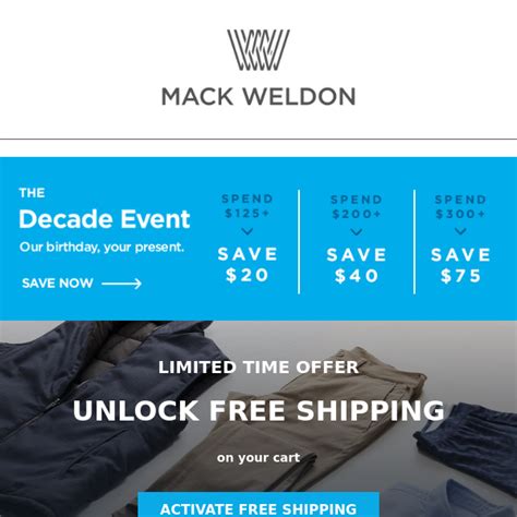 Shop modern menswear from Mack Weldon. Find apparel that blends innovative fabrics with comfort, from tops, bottoms, underwear and more. Free shipping over $75 & free returns.. 