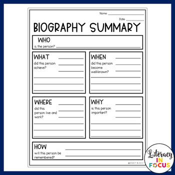 Maclaurin biography graphic organizer 5th grade pdf