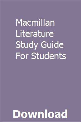 Macmillan literature study guide for students. - Manuale del motore seat ibiza azq.