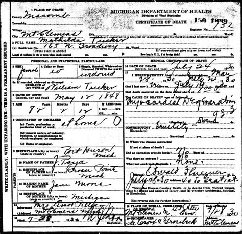 Macomb county death records by name.  Please start over and pick another d...