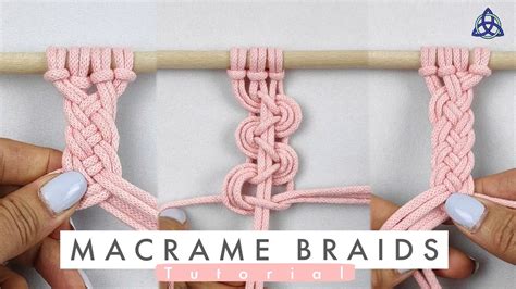 Macrame Braids with 4(8) Cords NEW MACRAME TUTORIAL YouTube