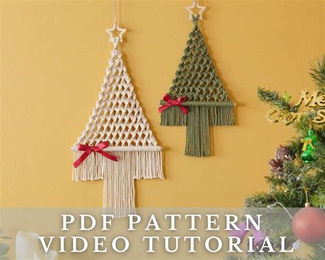 Macrame Christmas Tree Pattern. Holiday Home Decor DIY Etsy