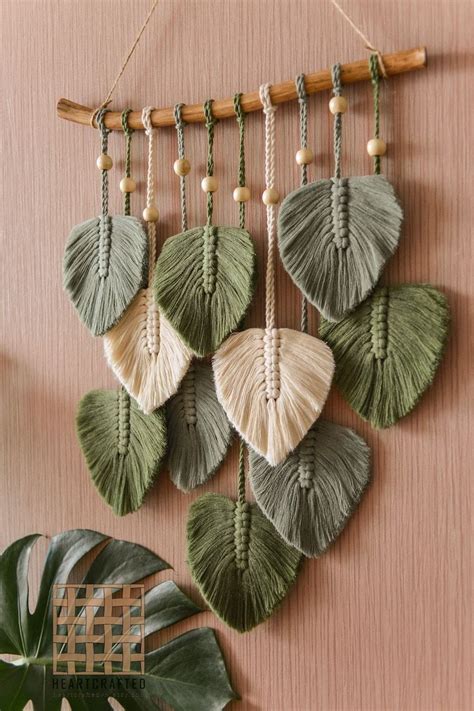 Macrame Leaf & Feather Cutting Template / Macrame Wall …