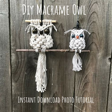 Macrame Owl Tutorial Learn to Macrame Adorable Owl Pattern Etsy