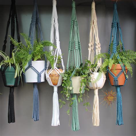Macrame plant hangers pattern. These DIY macrame plant hangers come in a variety of sizes and styles, and each pattern is simple enough to complete with little to no experience. There are also some clever embellishments that will make your macrame project look more custom and polished. 