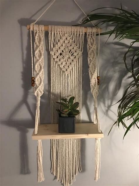 Macrame shelf hanging in 2020 Macrame, Macrame wall hanging tutorial