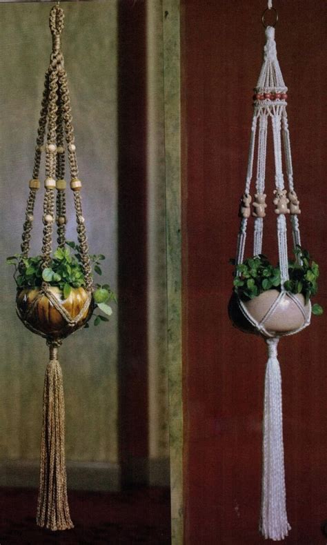 Download Macrame Elegance V 1970S Plant Pot Hanger Globe Hangers By Nadia Lewis