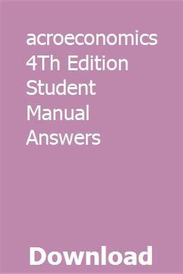 Macroeconomics 4th edition student manual answers. - Safety first baby monitor user guide.