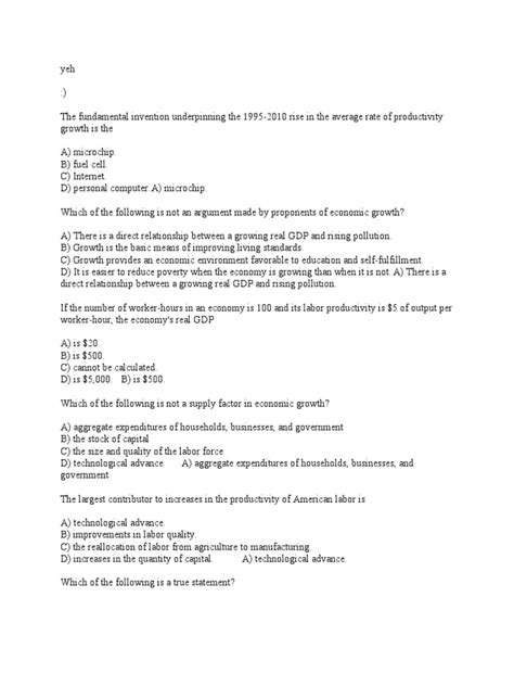Macroeconomics Chapter 8 Multiple Choice Diagram Quizlet
