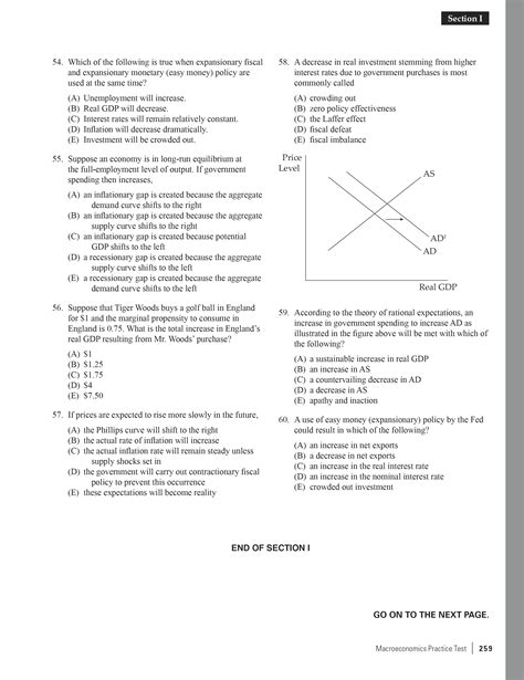 Macroeconomics practice exam. You will only earn credit for what you write in the separate Free Response booklet. 1. Assume the United States economy is in short-run macroeconomic equilibrium at an output level greater than potential output. Draw a correctly labeled graph of the aggregate demand, short-run aggregate supply, and long-run aggregate supply curves, and show ... 