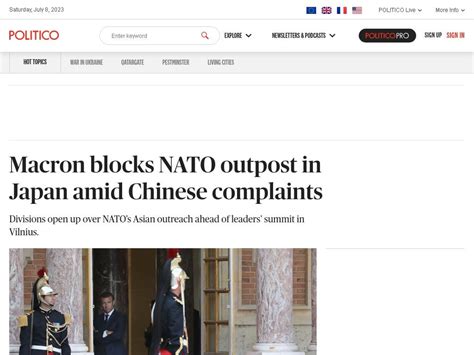 Macron blocks NATO outpost in Japan amid Chinese complaints