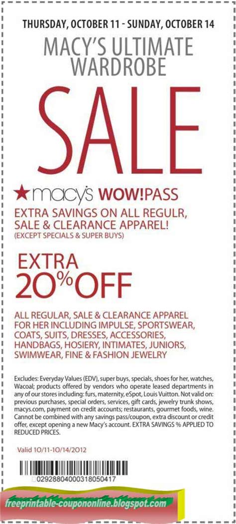 Macys Coupons Download Coupon PDF
