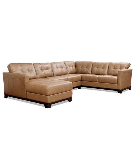 Furniture. Nevio 6-pc Leather "L" Shaped Sectional Sofa with 3 Power Recliners and Articulating Headrests, Created for Macy's. $7,703.00. Sale $4,249.00. (184) LOWEST PRICE OF THE SPRING SEASON! Furniture. Julius II 6-Pc. Leather Sectional Sofa With 3 Power Recliners, Power Headrests & USB Power Outlet, Created for Macy's.