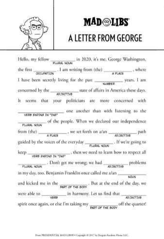 Mad Libs For 3rd Grade