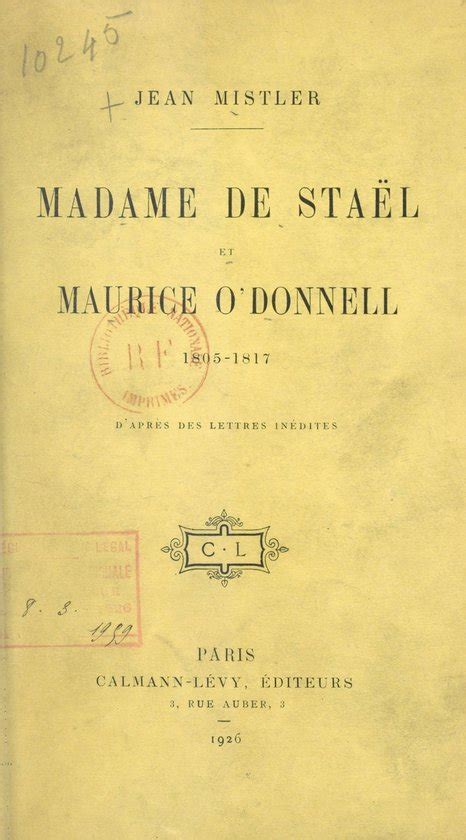 Madame de staël et maurice o'donnell, 1805 1817. - Dsc power 632 pc1555mx installation manual.
