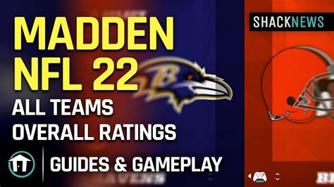Madden 22 team ratings. If you're wondering how your club turned out, go through this full list of all 32 teams in order from best to worst by overall rating in Madden 22: Tampa Bay … 