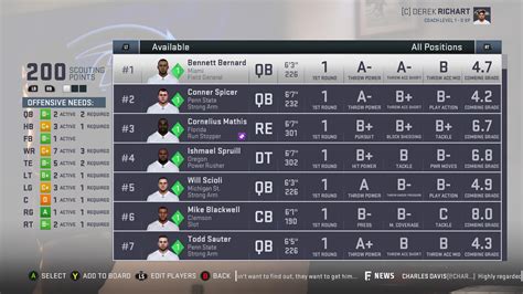 89 ACC. 87 STR. 85 TAK. 82 PMV. 81 SPD. 81 AGI. Aidan Hutchinson RE. Dive into Madden NFL 24 with our comprehensive fantasy draft board. Round-by-round insights to give you the competitive edge in your fantasy league.