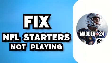 Madden starters not playing in playoffs. Summarize your bug Every time I play a game my starters immediately sub out and can’t come back in the game. Every player on my team has zero stamina even after I turned fatigue and stamina off. It is making all my games unplayable as I have all back ups. Stamina never regenerates and my players get injured every play as a result. 