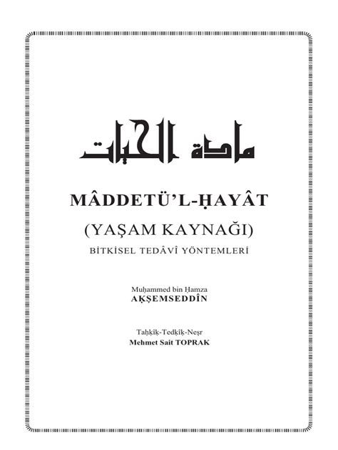 Maddetul Hayat PDF Scribd. 