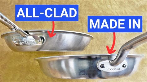 Made in vs all clad. Both All-Clad and Tramontina 3-ply cookware have aluminum cores. The core sits between two layers of 18/10 stainless steel. 18/10 steel is high-end steel suited to cookware. It can hold acidic foods for long periods without corrosion. Its stability lets it cook at high temperatures without damage. 