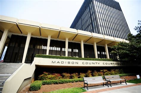 Madison county courthouse satellite office. To register your vehicle, you must submit a certificate of title, vehicle registration, and bill of sale to the License Commissioner's Office on the first floor of the Madison County Courthouse or one of the satellite offices. For more information or additional information needed, call 256-532-3310. 