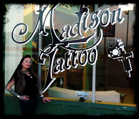 Madison tattoo shops. Aug 4, 2014 · Mallory Dawn McDarment. Deb J. replied: Indiana Gun and Tattoo Downtown Madison, purple building next to court house. Chayne Gunter. He is one of the best around. Ethan P. replied: Jeremy McDarment. Pamela B. replied: Jason Kendrick is the best. 
