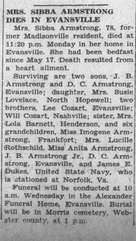 Madisonville messenger obits. Jun 22, 2023 · With heavy hearts, we announce the death of Brenda Ann Todd Millard of Madisonville, Kentucky, who passed away on June 19, 2023 at the age of 64. Leave a sympathy message to the family on the memorial page of Brenda Ann Todd Millard to pay them a last tribute. She was predeceased by : her parents, James Turner Todd and Margaret Joyce Gentry ... 