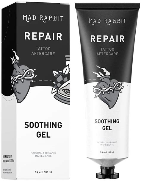 Madrabbit. Mad Rabbit Repair Tattoo Aftercare Soothing Gel and Moisturizer for New Tattoos - Soothing Tattoo Care with Natural Ingredients, Prevents Skin Irritation and Damage, Fragrance-Free $21.98 $ 21 . 98 ($6.46/Ounce) 