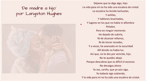 Madre a hijo Poema de Langston Hughes Impresión de poema …