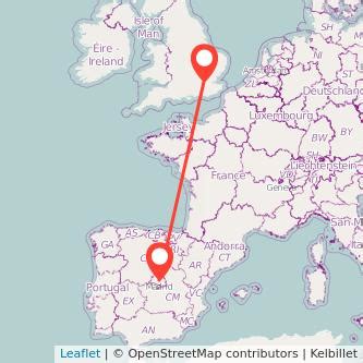 Madrid to london. Flights from Madrid to London Gatwick via Bilbao Ave. Duration 3h 57m When Every day Estimated price £65 - £320 Flights from Madrid to London Gatwick via Paris Orly Ave. Duration 4h 20m When Saturday Estimated price £85 - £420 Flights from Madrid to London Heathrow Ave. Duration 2h 23m When Every day 