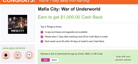 Mafia city swagbucks offer. Optional: Download the game on Bluestacks to make a farm account that sends resources to your main account. (Make account on same day you start your offer) h... 