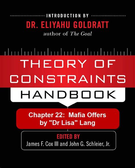 Mafia offer dealing with a market constraint chapter 22 of theory of constraints handbook. - Trane xl 803 thermostat installation manual.