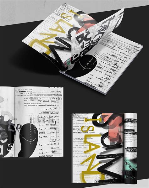 Magazine Interview Layout Design Grunge Style Behance