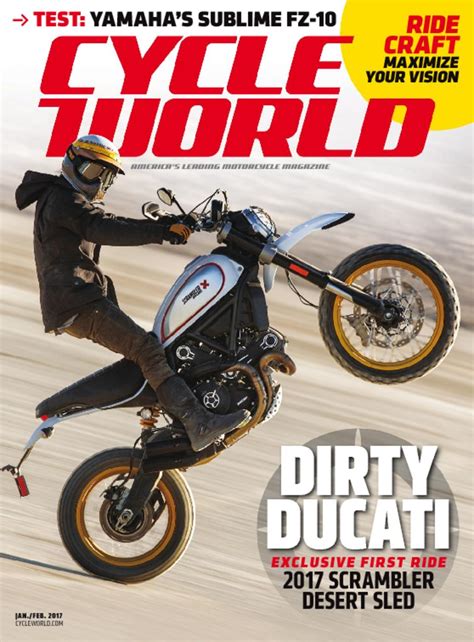 Magazine cycle world. Oct 1, 2020 · News. Cycle World And The Motorcycle Group’s New Home. Octane and working for the reader: A letter from the editor. By Mark Hoyer. October 1, 2020. Testing … 